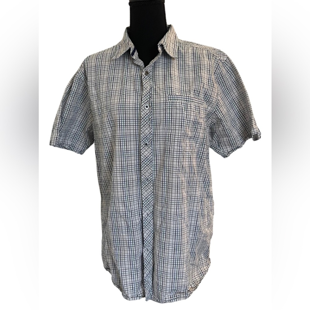 The North Face Men’s Plaid Short Sleeve Button Down Shirt Large Cotton